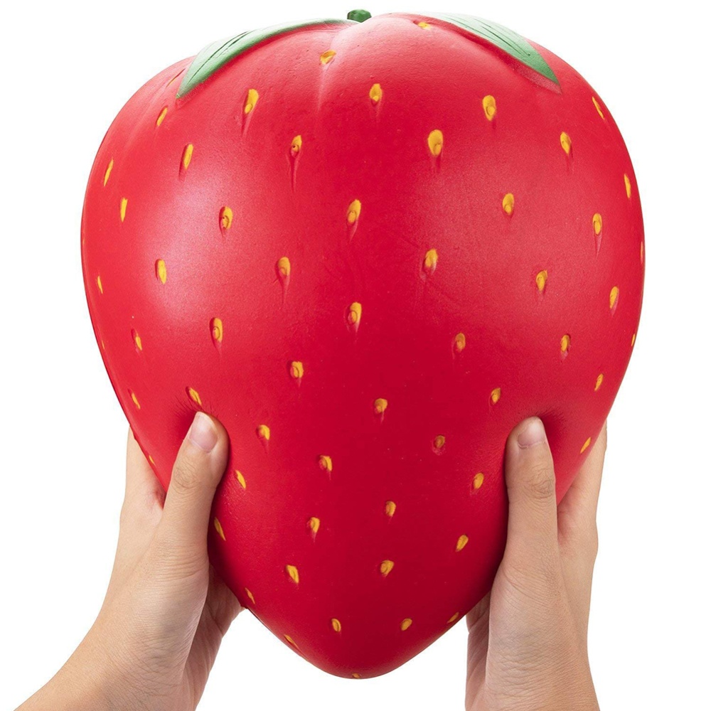 Lovely Extra Large Strawberry Silicone Slow Rising Squishy Squeeze Toy Stress Reliever Kid's large strawberry - Image 2