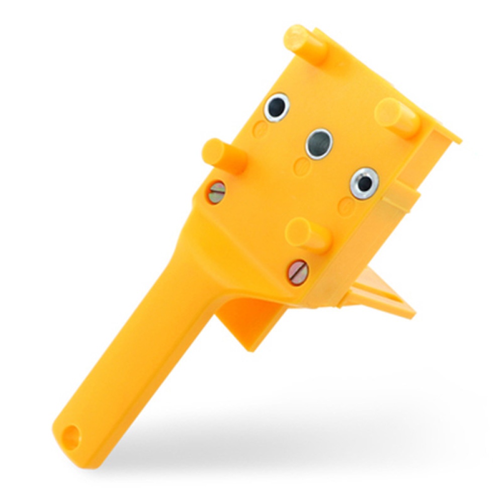 Woodworking Dowel Jig Set Drill Bit Handheld Saw Drills Guide Hole Locator For Carpentry Single locator yellow