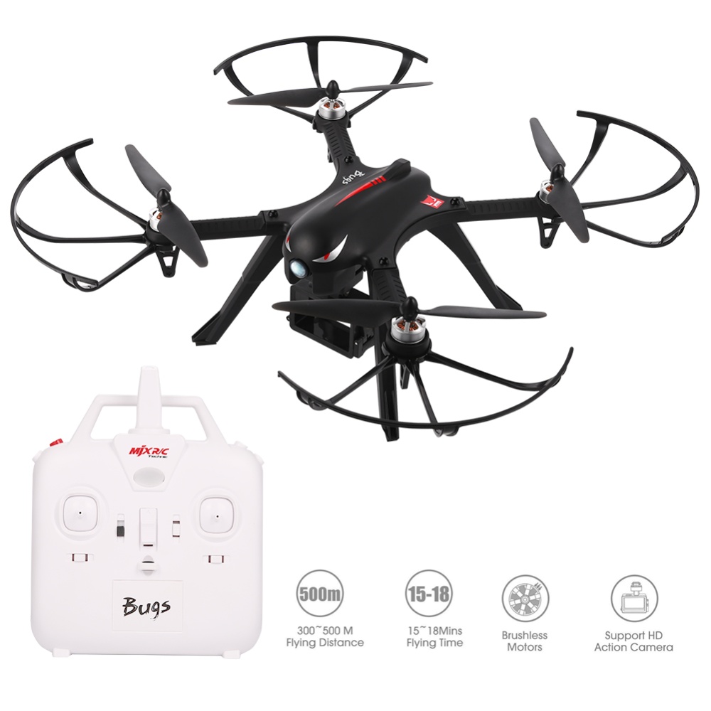 RCtown Brushless Drone, MJX Bugs 3 Quadcopter, Powerful Motors - 300 Meters Control Distance Two batteries - Image 2