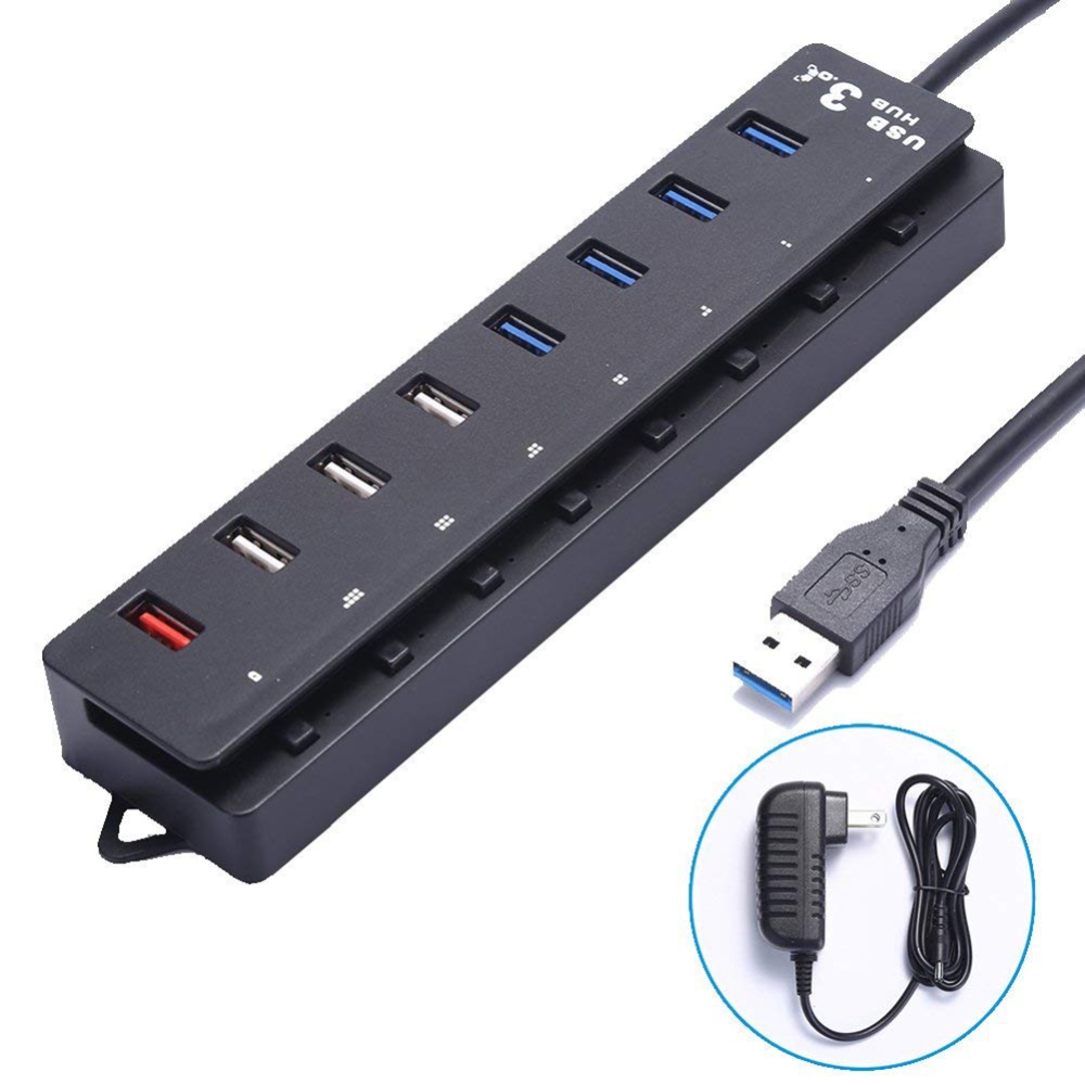 Frosted 3.0usb 8-port HUB Fast Charging 1 With 7 Independent Switches Concentrator
