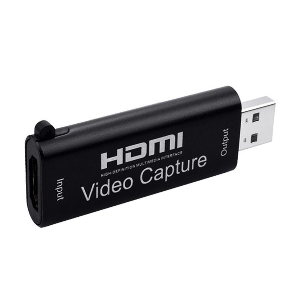 For HDMI to USB 2.0 Video Capture Card 1080P Audio Recorder Device for PS4 XBOX Phone PC Game black