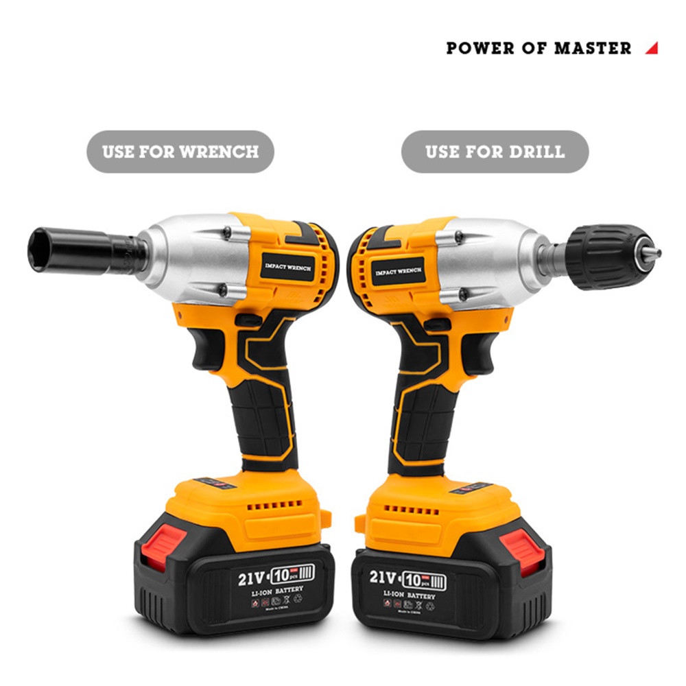 Power Impact Wrench Lithium Battery Screwdriver Socket Electric Driver with 330nm Home Tools Kit EU Plug - Image 3