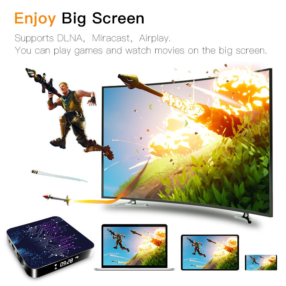 Media Player 2+16g Abs Material Tp02 Rk3318 Android 10 Tv Box With Remote Control 4+32G_Au plug - Image 3