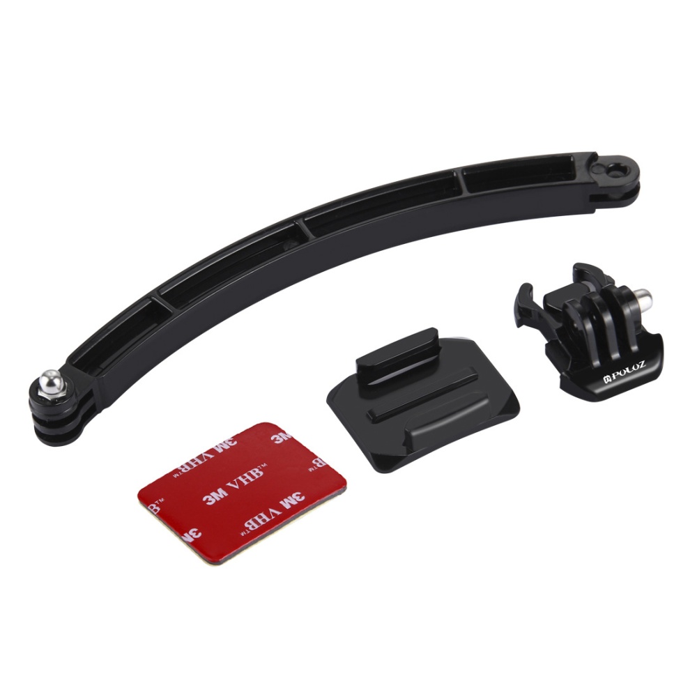 Outdoor Motorcycle Cycling Helmet Extension Arm Set for DJI Osmo Action Cameras black