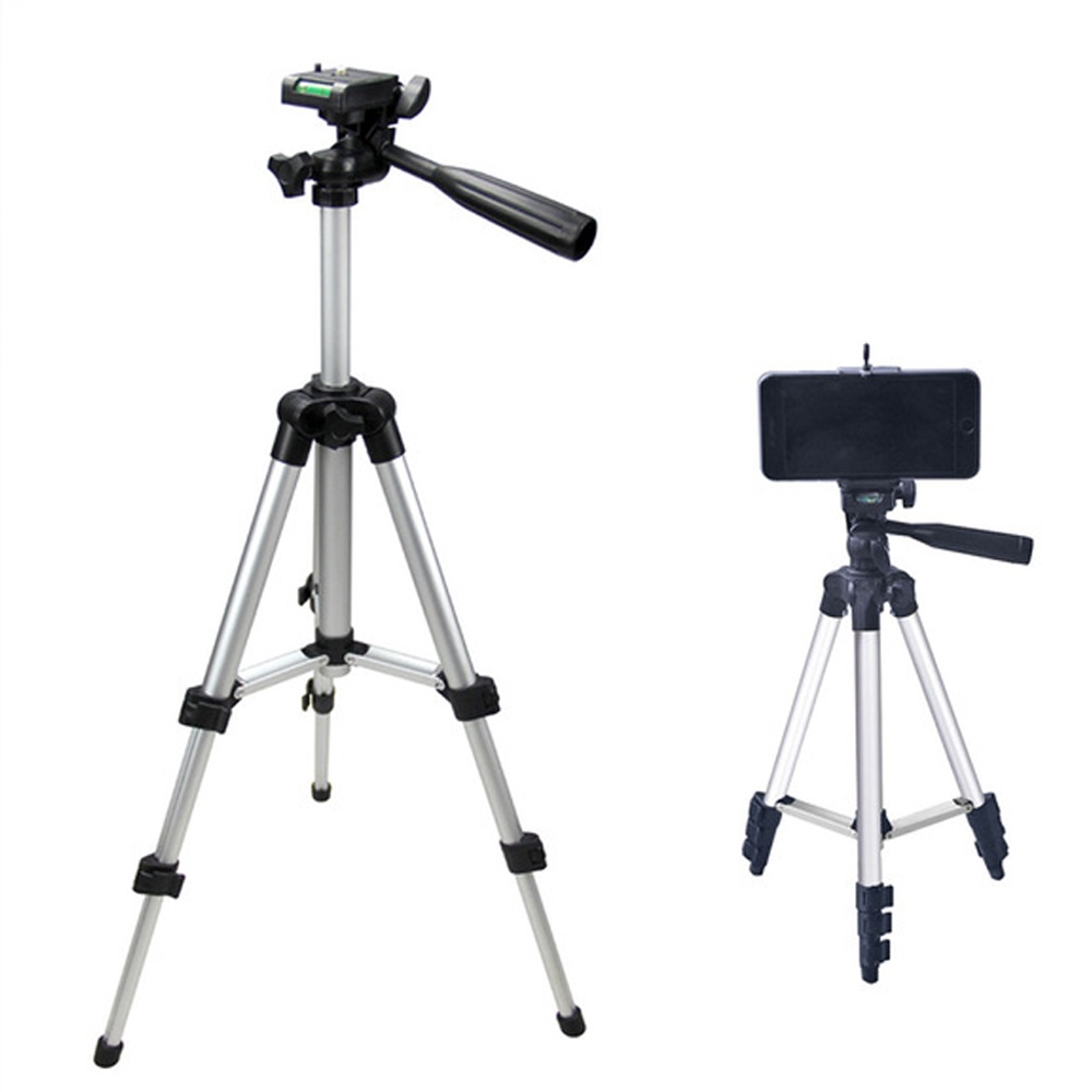 Portable Aluminum Mini Phone Camera Tripod Profesional Photo Shooting Stand Anti-Slip Design Silver