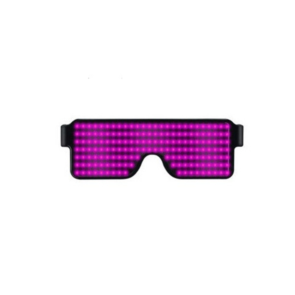 Led Luminous Glasses 8 Kinds Dynamic Patterns Usb Charging 3 Flashing Modes Bar Disco Christmas Party Light-up Decorative Pink light