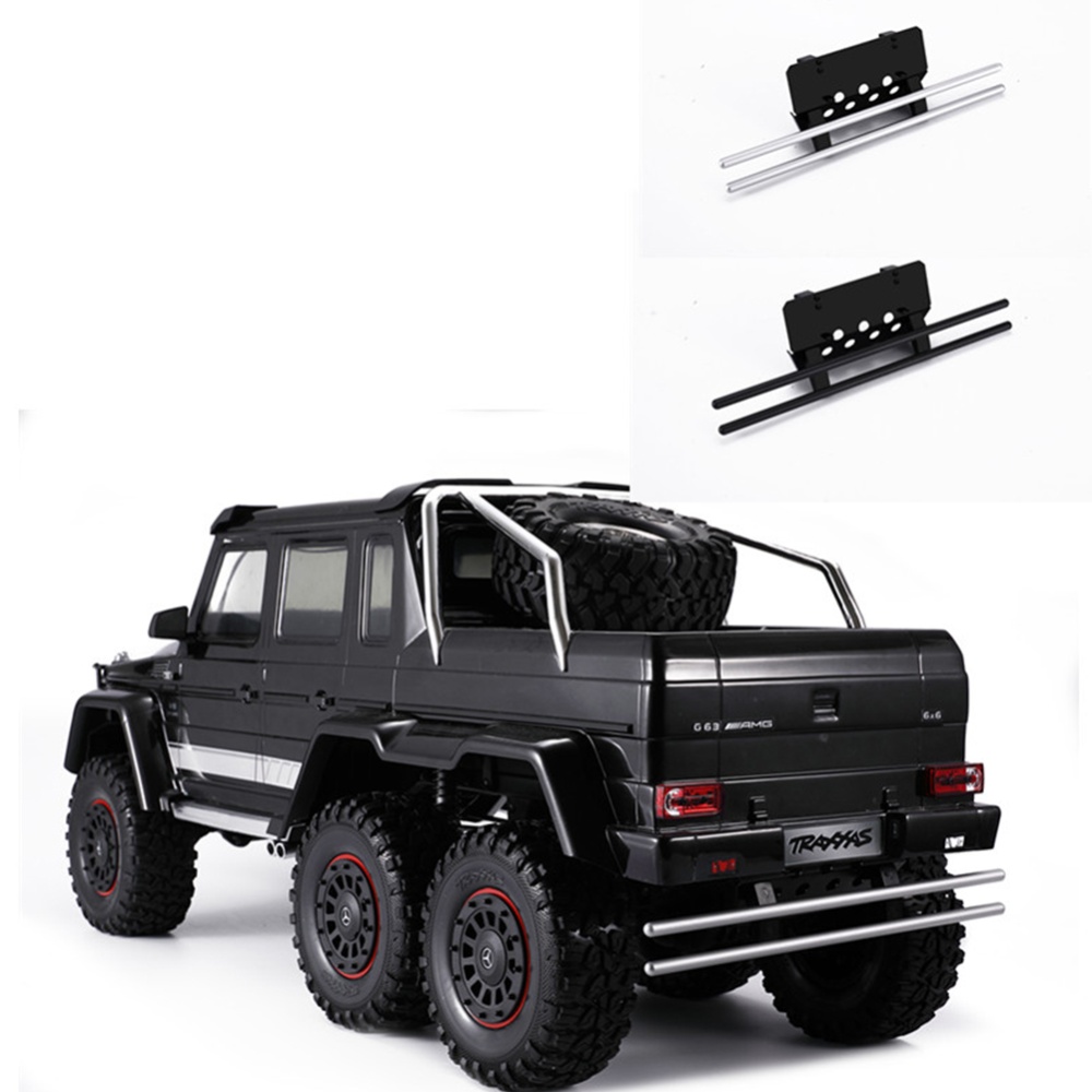 RC Car Parts G500 Rear Bumper + Chassis Guard Set Silver - Image 2