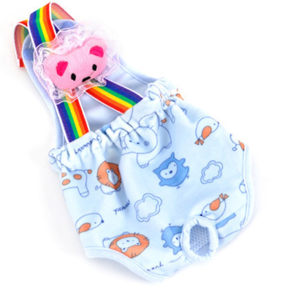 Universal Cartoon Printing Physiological Pant for Pet Dogs Casual Pants sky blue_XS