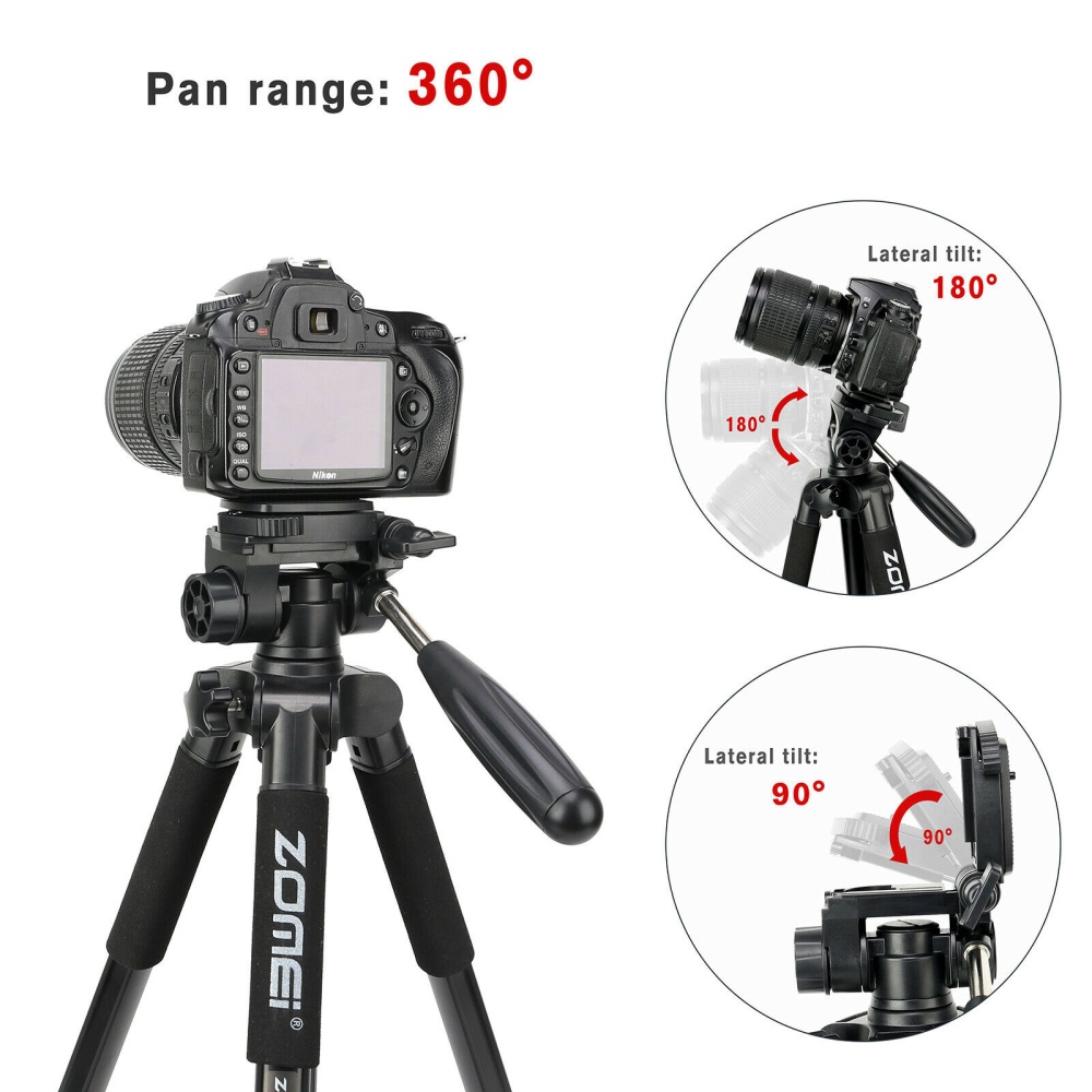 Q222 Pro Portable Camera Tripod Monopod Head - Image 4