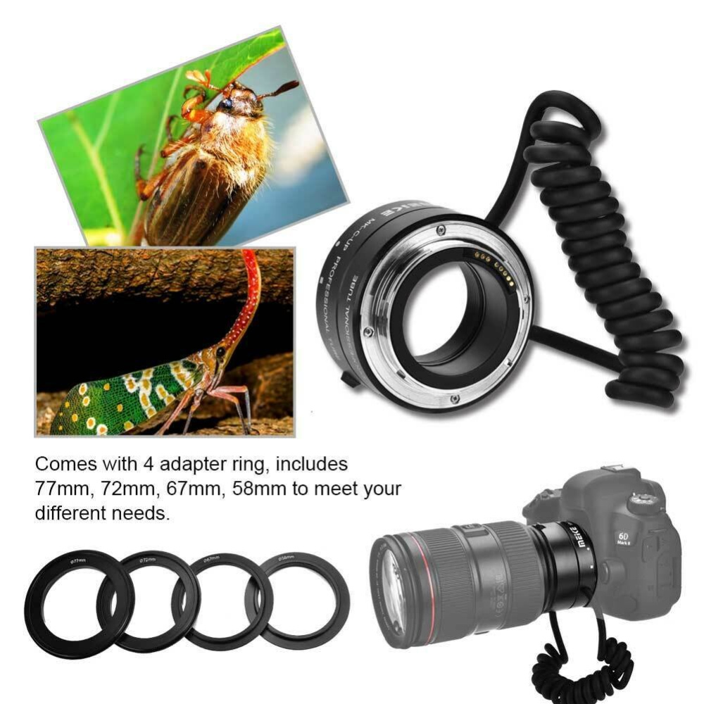 MK-C-UP Macro Extension Tube Lens Reverse Adapter Ring for Canon DSLR Camera black