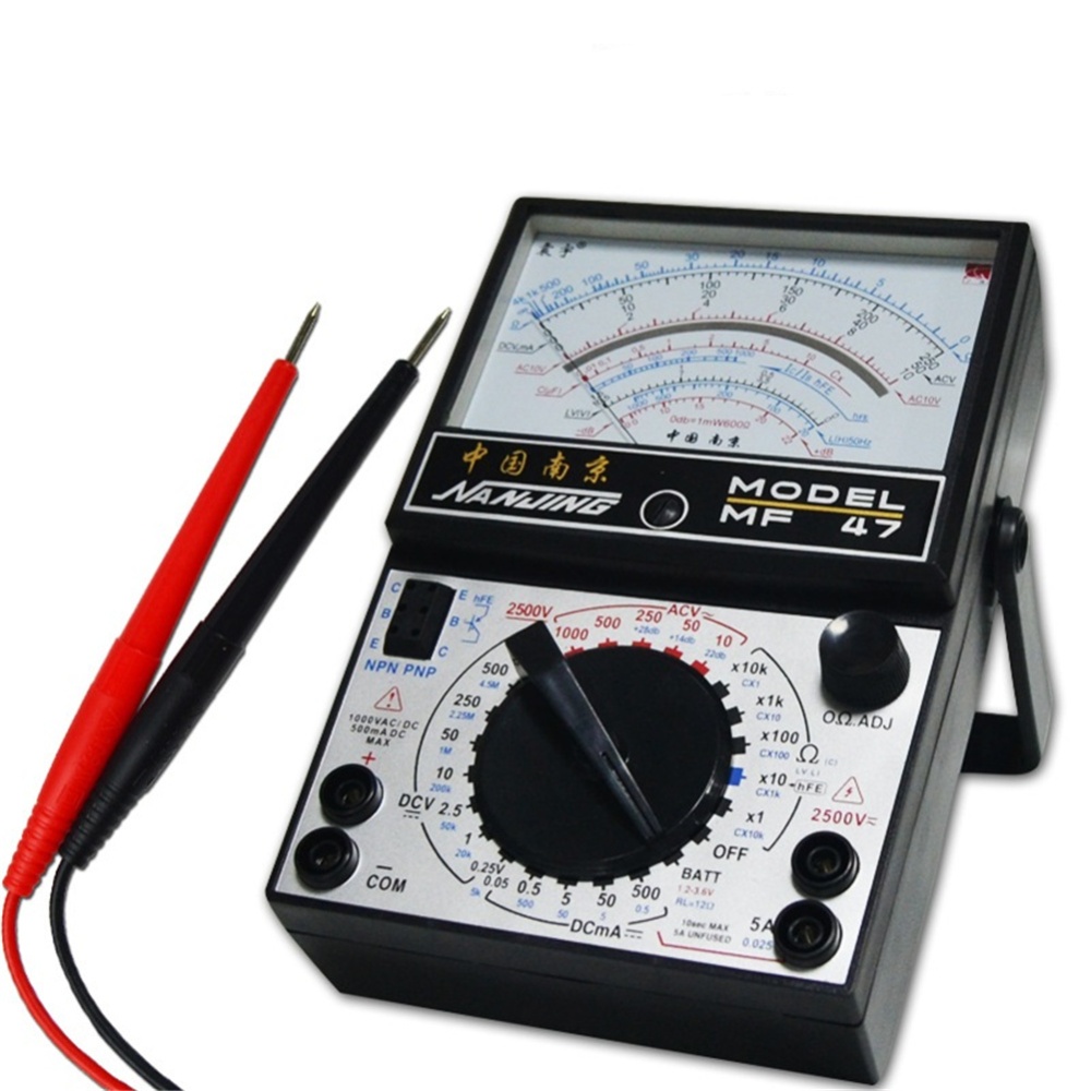 Portable Mechanical Pointer Type Multimeter Mf47 Tester Ac / Dc Ammeter Standard