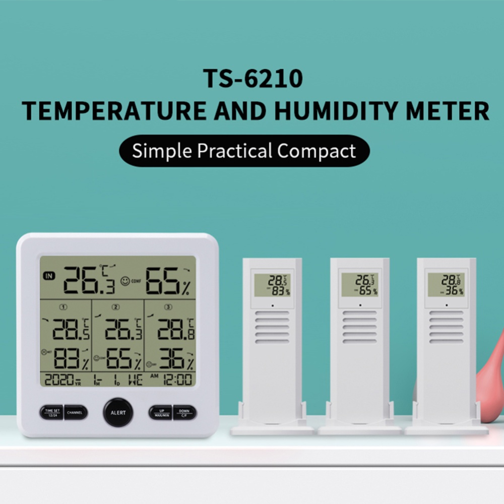 Digital Thermometer Hygrometer Meter High-precision Temperature Humidity Monitor White - Image 3