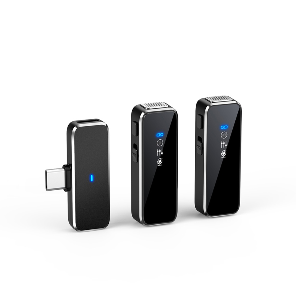 M3 Wireless Lavalier Microphone Mini Portable Noise Reduction Power Display Mic