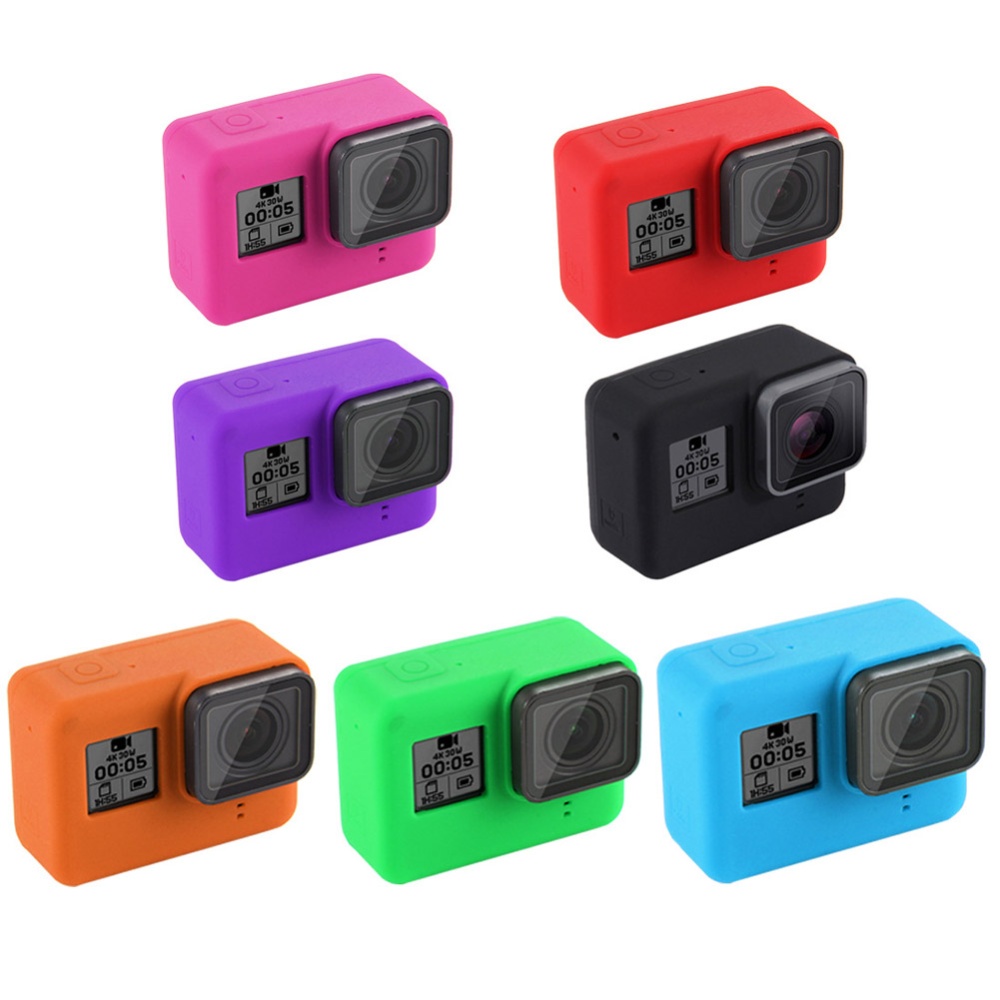 For GoPro Hero 7 Black Silicone Camera Case Protective Cover red