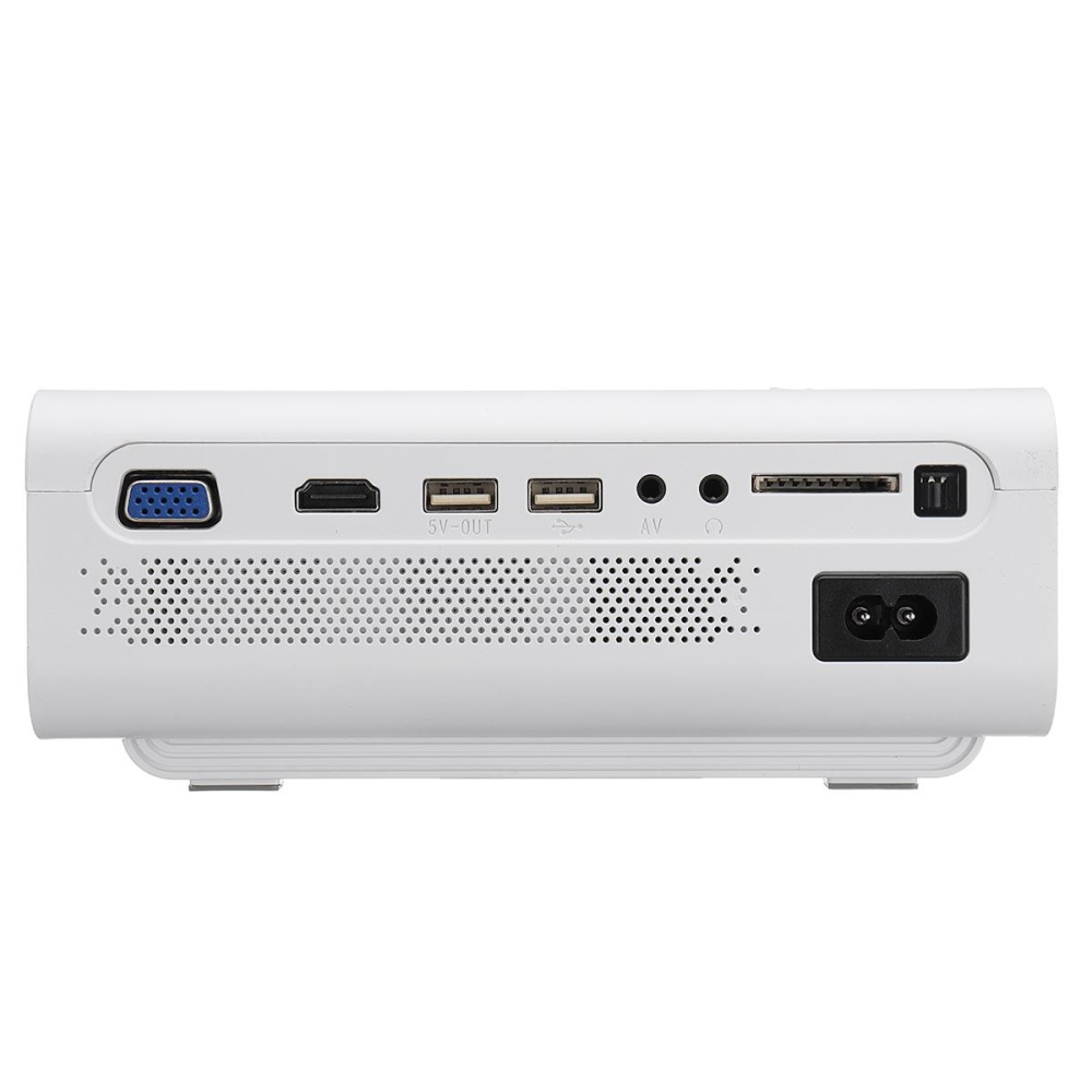 YG520 Snyc Display Smartphone Projector Mini LCD LED 1080P HDMI USB AV SD Home Theater white_EU Plug - Image 3