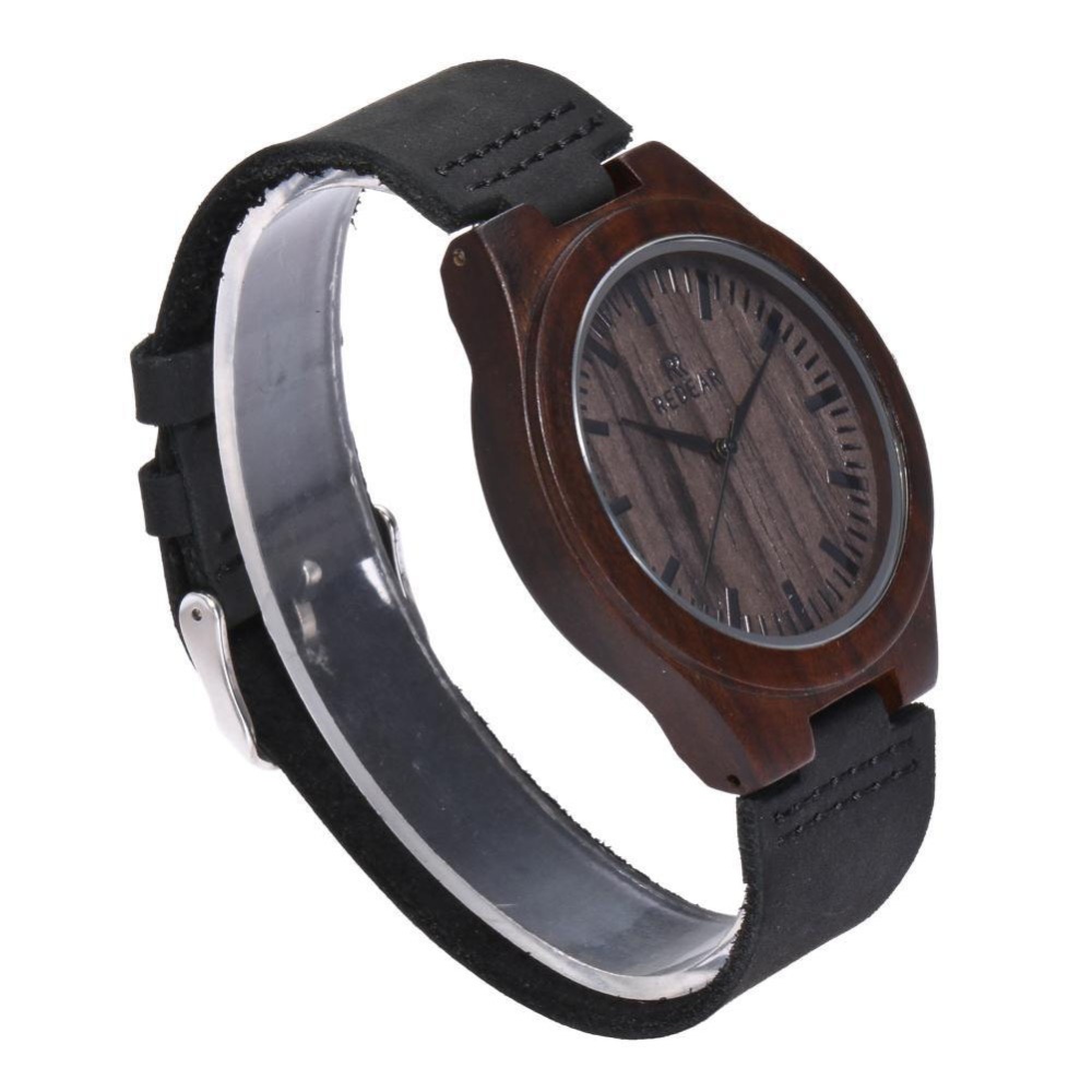 Men Fashion Wooden Watch Quartz Movement Wrist - Image 2