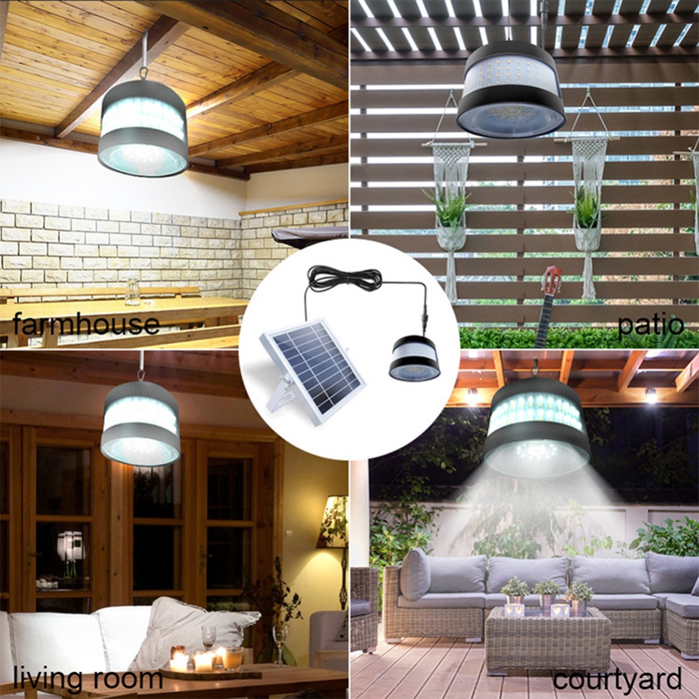 160led Outdoor Solar Pendant Light Hanging Decorative Lamp with Remote Control - Image 2