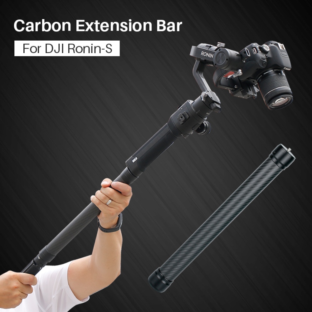 Ulanzi Carbon Fiber Extend Rod Pole Stick for Dji Ronin S Crane V2 2 Plus Feiyu G6 G5 AK4000 A2000 Moza Air Telescopic Handheld Bar black