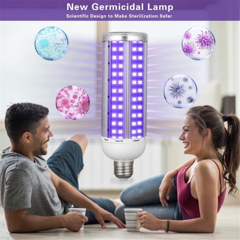 LED Germicidal Corn Lamp 60w Household Ultraviolet Remote Control Mite Removal Ozone Sterilization With remote control (110V) - Image 2