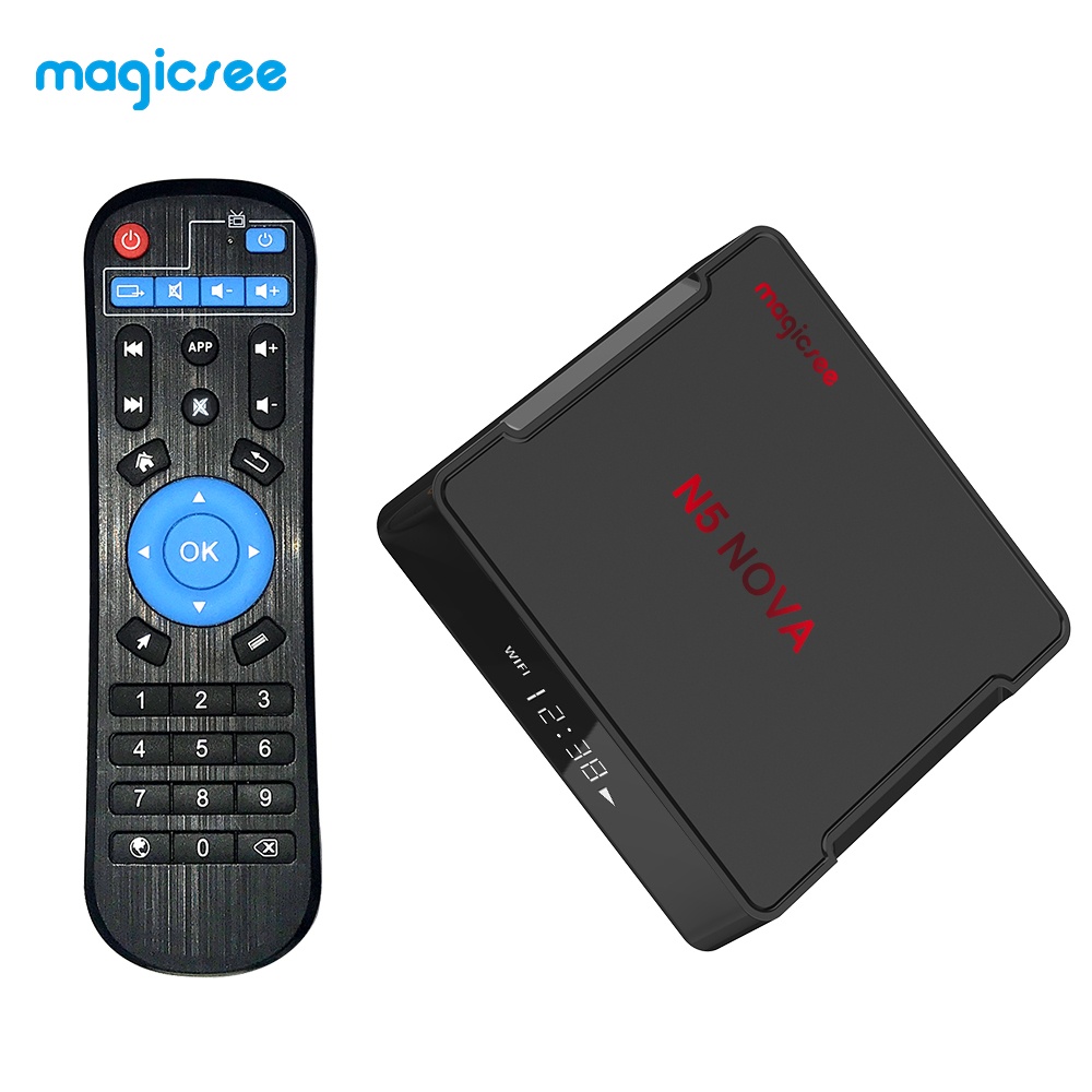 TV BOX N5 NOVA Android 9.0 RK3318 4G 32G/64G Rom 2.4+5G Dual WiFi Bluetooth4.0 Smart Box 4K Set Top with Air Mouse black_4 + 32GB British re