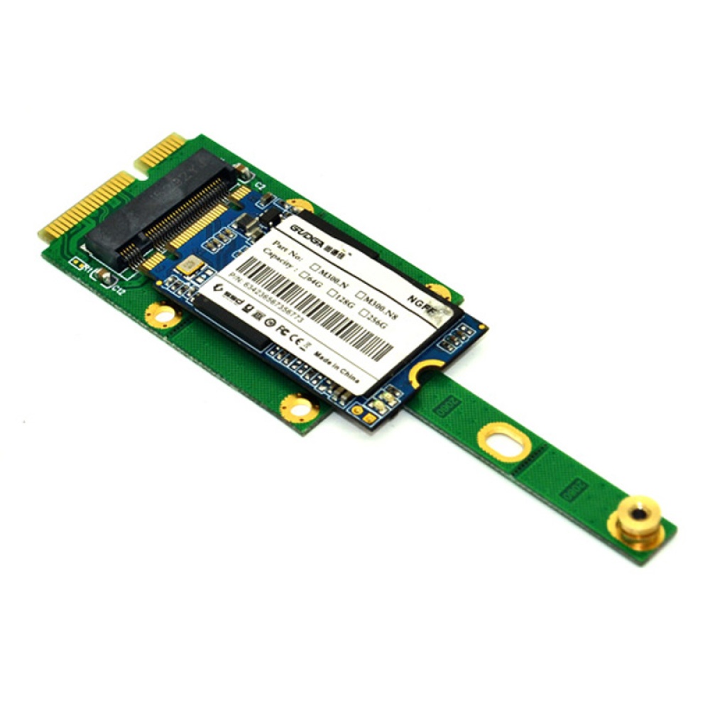 MSATA to M2 NGFF Adapter Converter Card 6.0 Gb / s SATA Bus SSD B Key for mSATA Male Elevator 2230-2280 green - Image 3