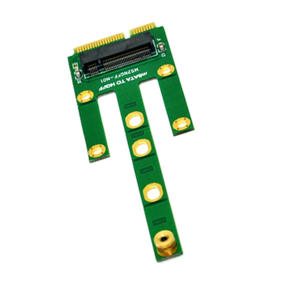 MSATA to M2 NGFF Adapter Converter Card 6.0 Gb / s SATA Bus SSD B Key for mSATA Male Elevator 2230-2280 green - Image 2