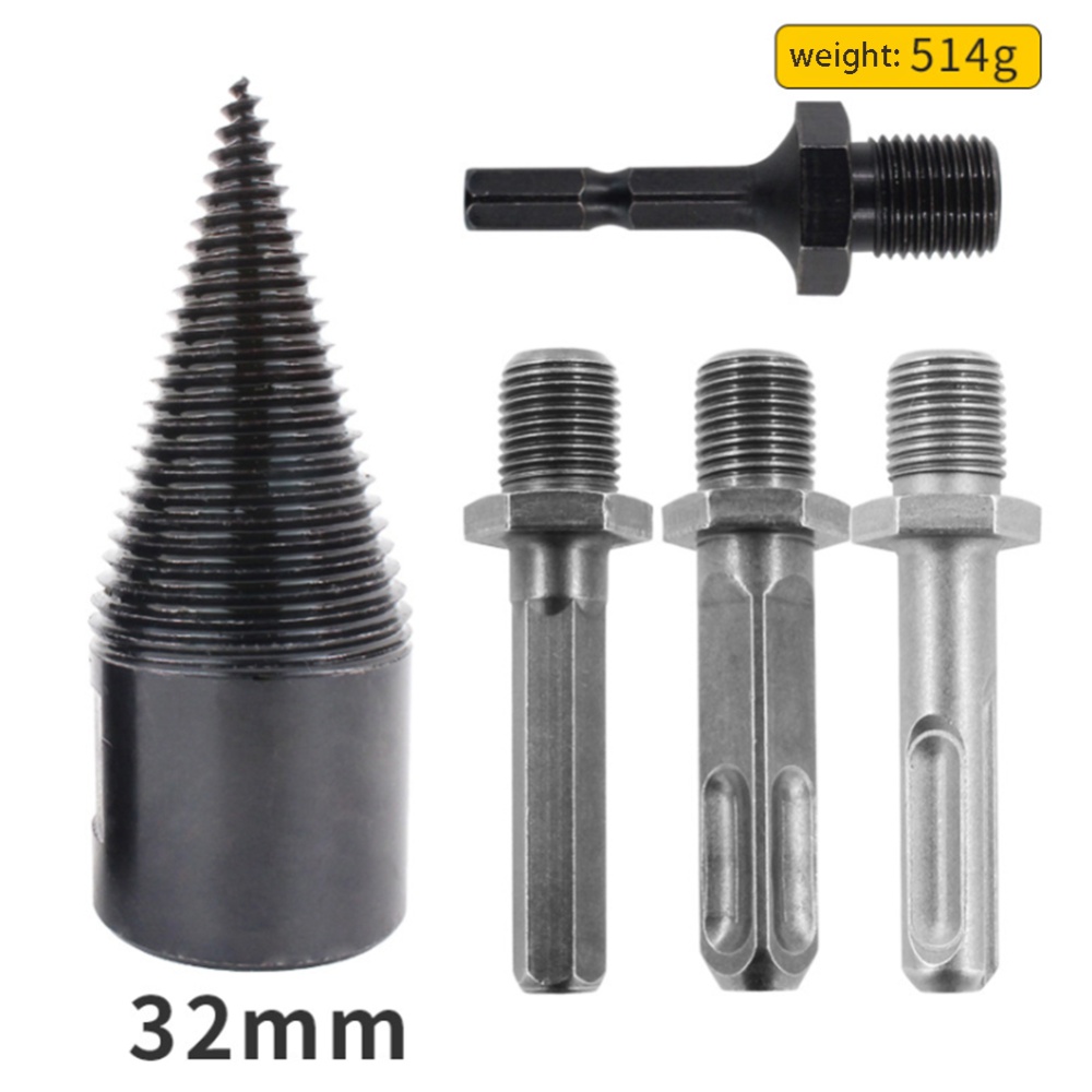 4pcs Firewood Log Splitter Drill Bit Splitting Cone Twist Auger Breaker - Image 3