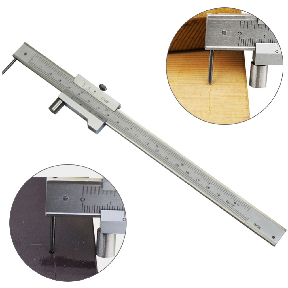 200mm Measure Scale Ruler 0.05mm Accurate Parallel Line Digital Vernier Caliper for Iron Wood Silver - Image 2