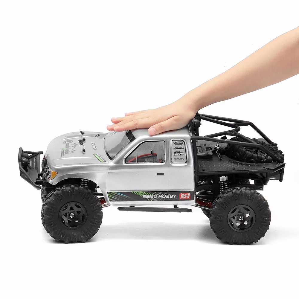 Remo Hobby 1093-ST 1/10 2.4G 4WD Waterproof Brushed Rc Car Off-road Rock Crawler Trail Rigs Truck RTR Toy Silver - Image 2