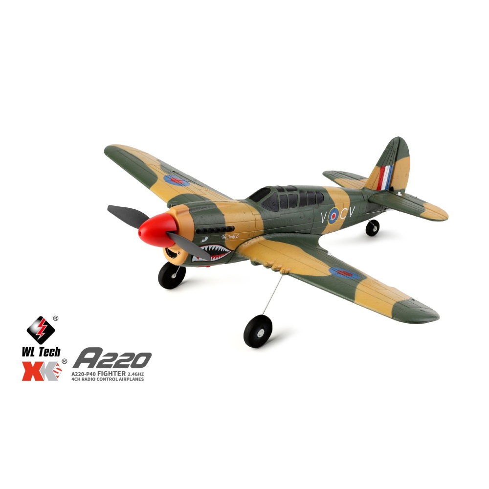 Xk A220 P40 4ch 384 Wingspan 6g/3d Modle Stunt Plane Six Axis Stability Remote Control Airplane Electric Rc Aircraft Outdoor Toy as picture - Image 2