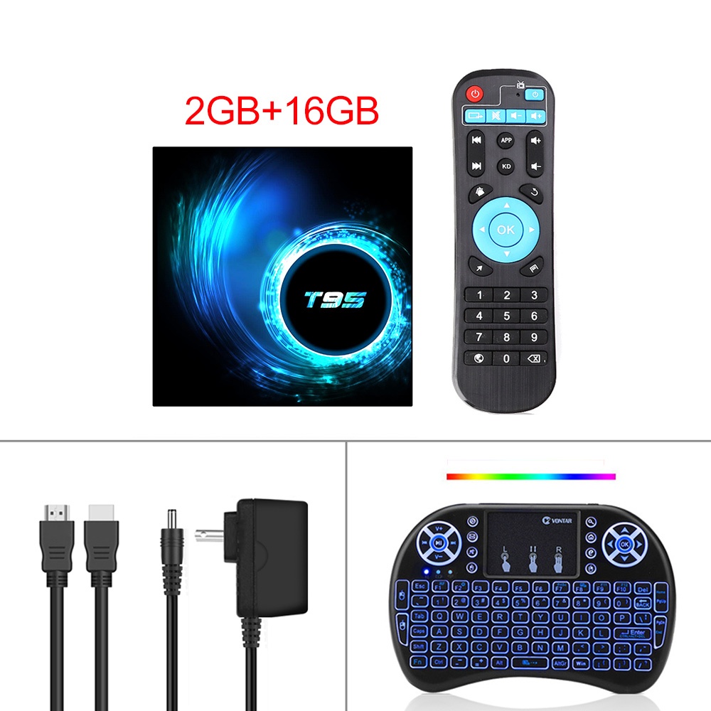 T95 TV Box Android 10 4GB 32GB 64GB Allwinner H616 Quad Core 1080P H.265 4K TVBOX 2GB 16GB 10.0 Set top box black_2GB + - Image 3