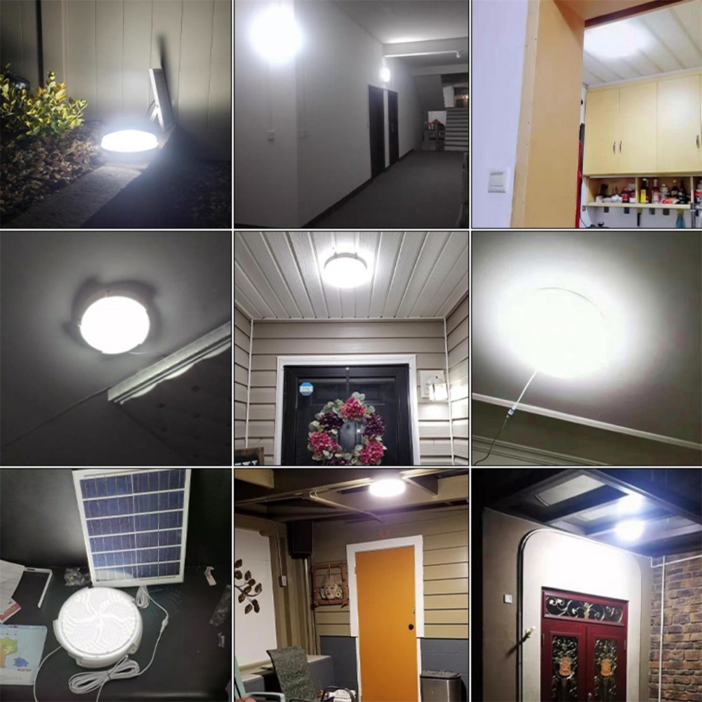 Smart Led Solar Ceiling Light 2-in-1 Control Remote Corridor for Indoor Outdoor Decoration 65W - Image 2