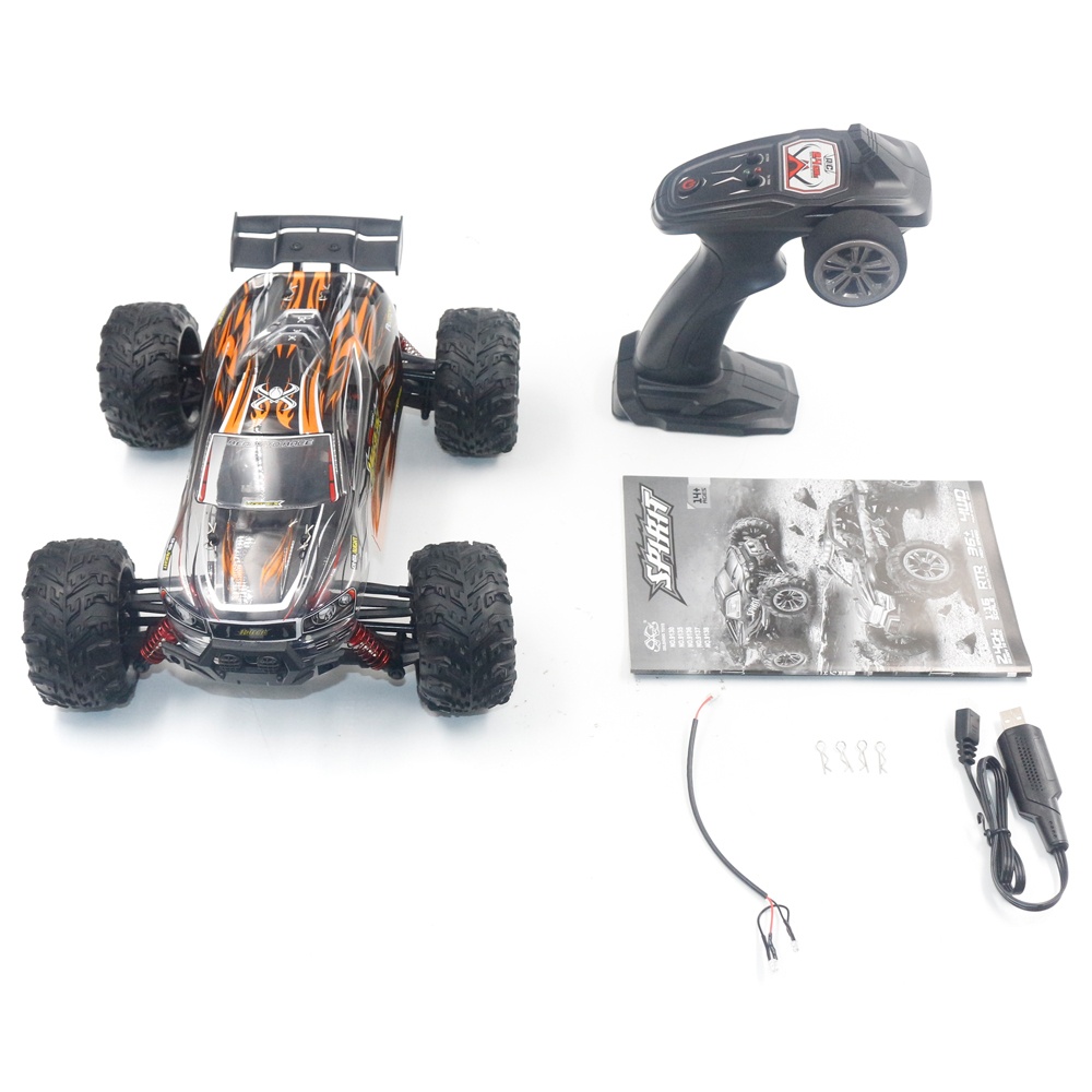 RC Car 4WD Brushed Motors Driving Desert Truck Drive Bigfoot Model Off-Road Vehicle Toy XINLEHONG 9138 1/16 green - Image 2