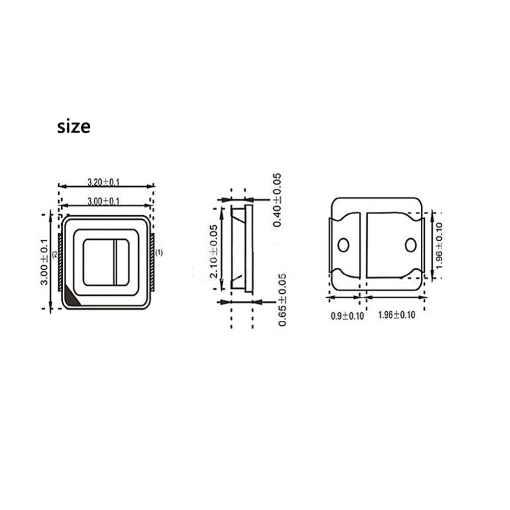 100pcs 1w 3030 Led Lamp Beads Lcd TV Backlight Patch - Image 2