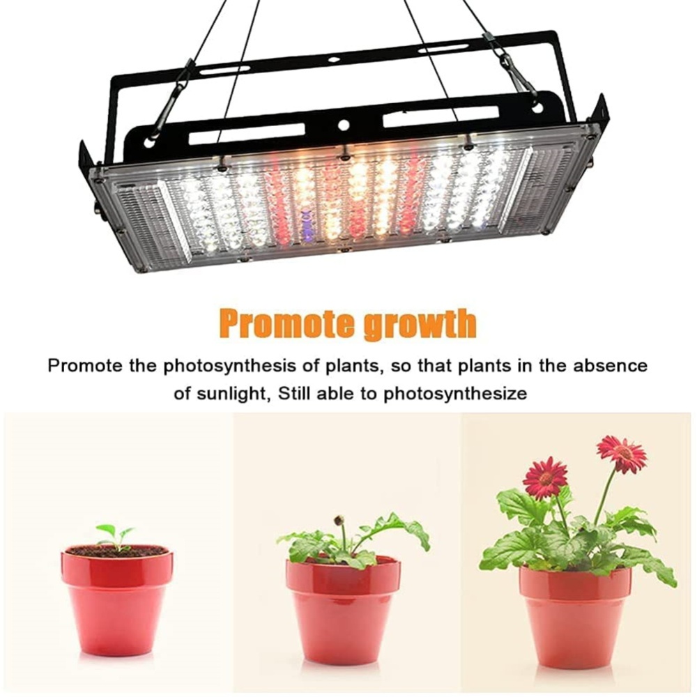 100w Led Grow Light With Plug Plant Growing Lamp Promoting Growth For Greenhouse Hydroponic Flower Seeds US plug - Image 3