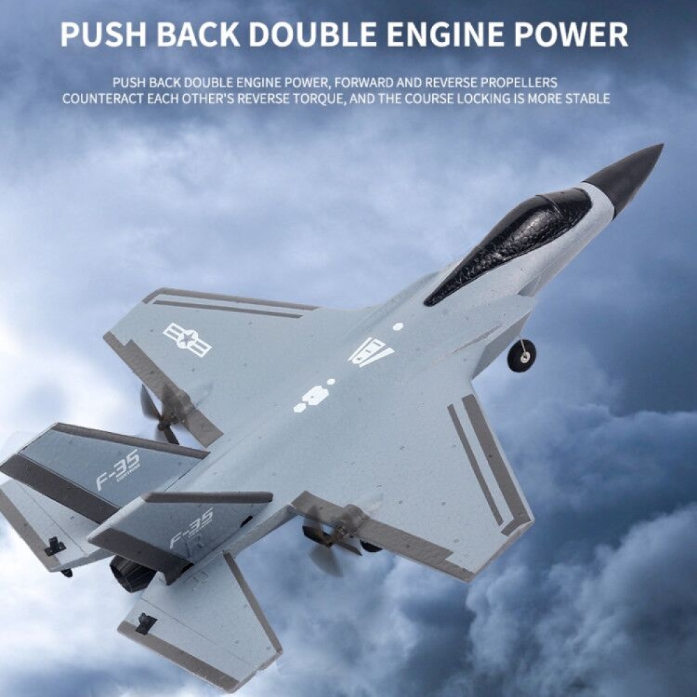 Rc Aircraft Fx935 Four-channel F35 Jet Electric Foam Airplane Toy gray - Image 2