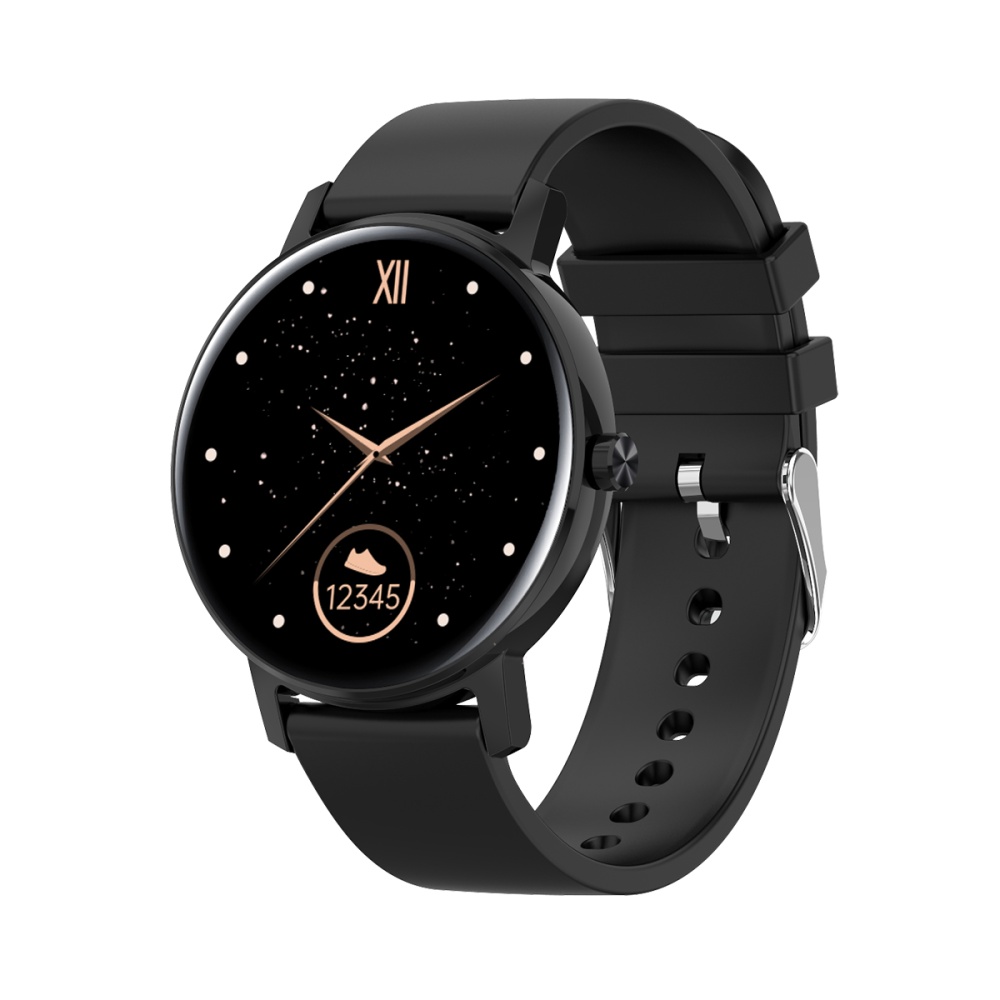 Silicone Smart Watch Wb05 Multifunction Bluetooth Round Dial Long Standby For Men Women black_Silicone band