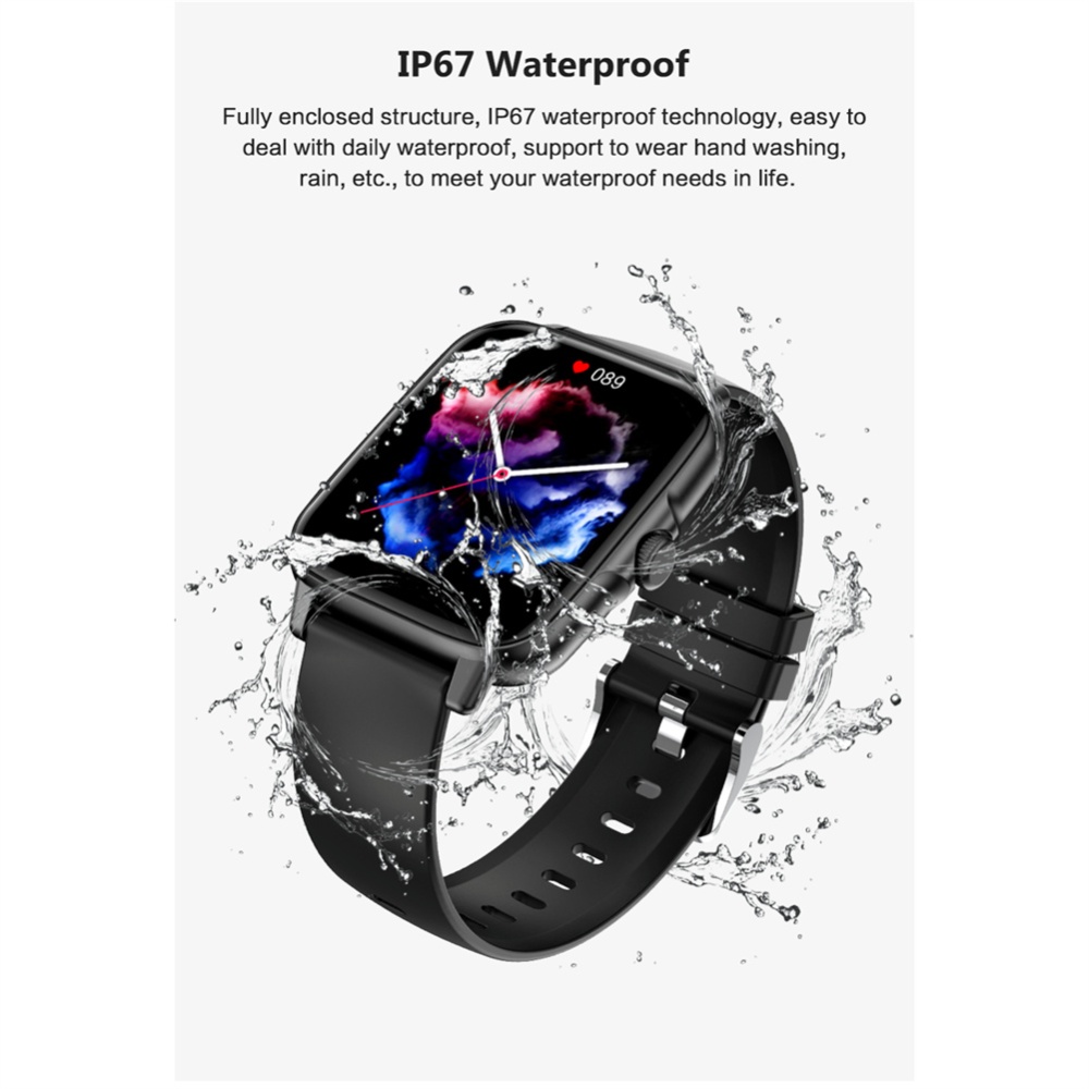 Gt50 Intelligent Watch Bluetooth-compatible Call Ip67 Waterproof Heart Rate Blood Pressure Oxygen Monitoring Smartwatch black steel belt - Image 2