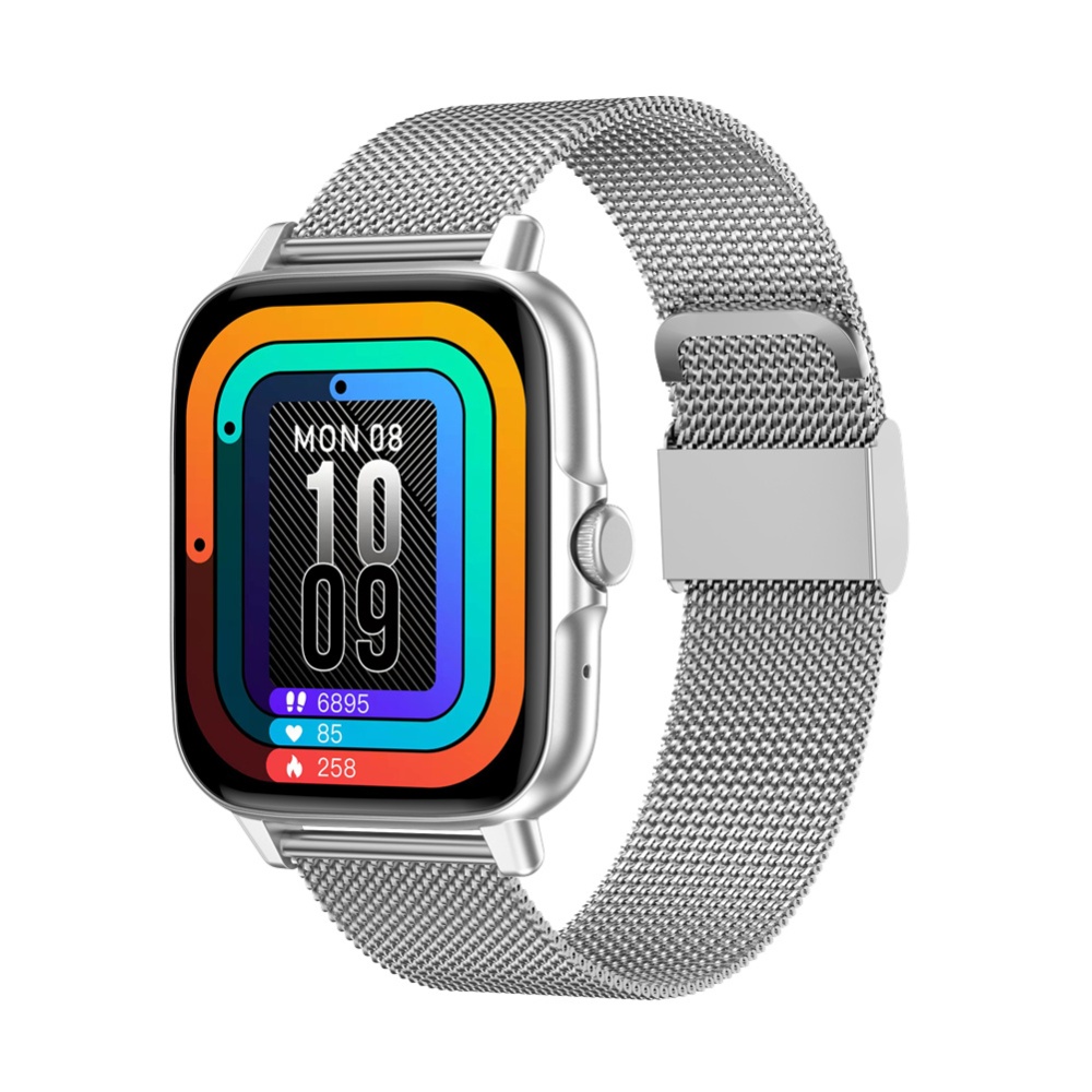 Gt50 Intelligent Watch Bluetooth-compatible Call Ip67 Waterproof Heart Rate Blood Pressure Oxygen Monitoring Smartwatch silver steel belt - Image 2