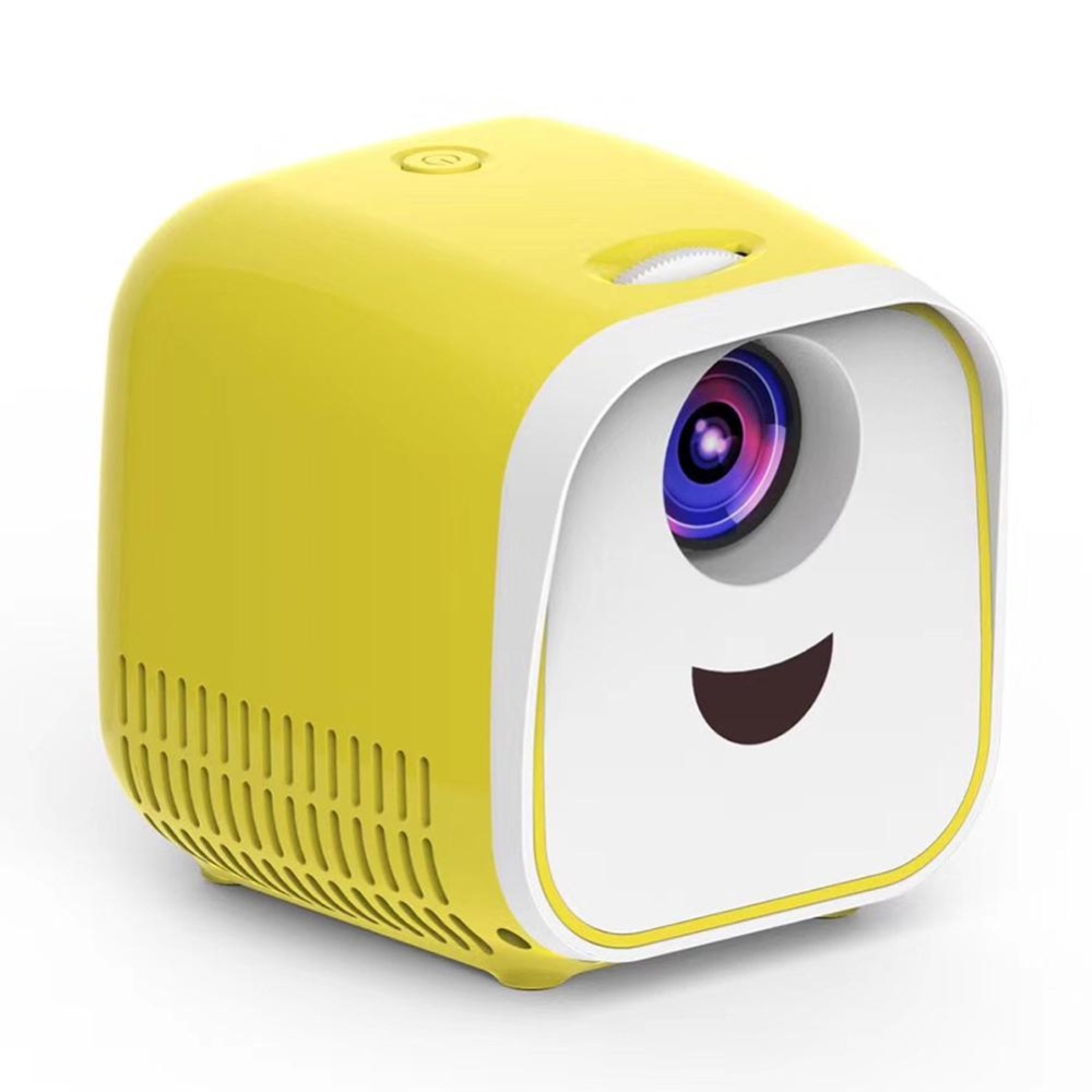 L1 Portable Mini Projector Support HD Home Theater Projectors HDMI USB Media Player Children Gift yellow_European regulations