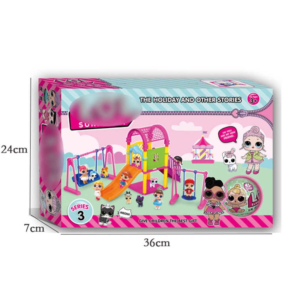 Doll Park House Game Exquisite Fun Big Slide Playset Gift Toy for LOL Surprise Toys Type 2 - Image 2