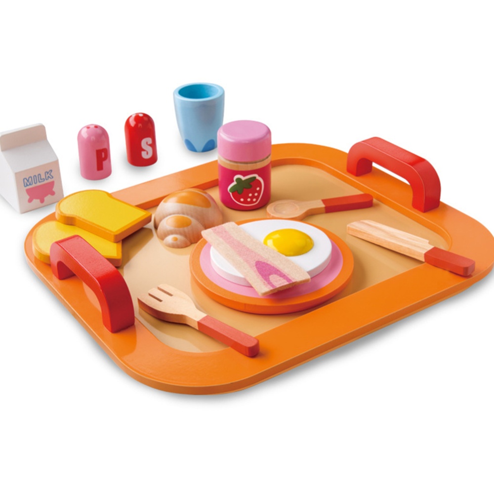 Kids Wooden Cute Kitchen Pretend Play Simulation Bread Toy - Image 2