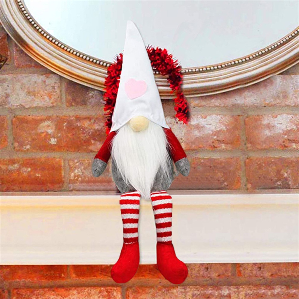 Gnome Plush Doll Decorations Long Legs Mr and Mrs Handmake Ornament for Valentine's Day Men - Image 2