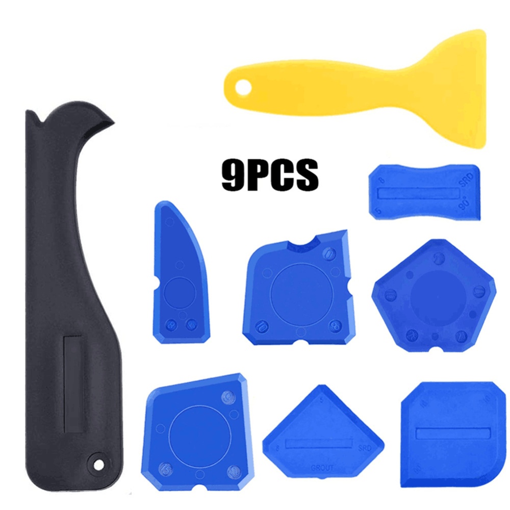 9pcs Silicone Sealant Spreader Spatula Scraper For Door Caulk Tool Window Caulking Finishing 9-piece set - Image 2