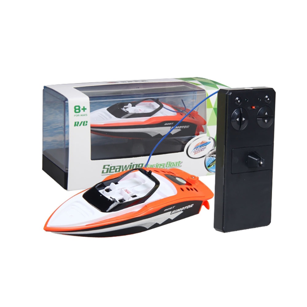 RC Boat Create Toys 3392M Portable Micro Racing Remote Control Speedboat Boy Gift Kid Toy green - Image 2