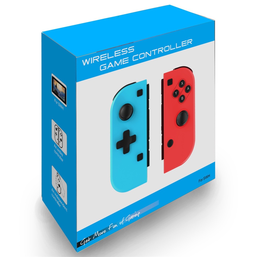 Pro Wireless Gamepad Controller Left Right Independent Vibration Screen Capture Somatosensory Handle Compatible For Switch blue and red pair - Image 4