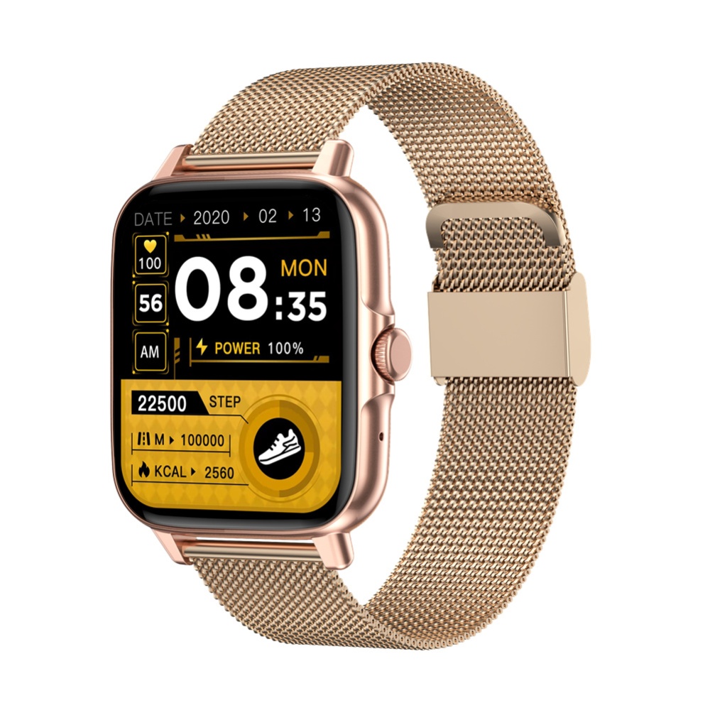 Gt50 Intelligent Watch Bluetooth-compatible Call Ip67 Waterproof Heart Rate Blood Pressure Oxygen Monitoring Smartwatch golden steel belt - Image 3