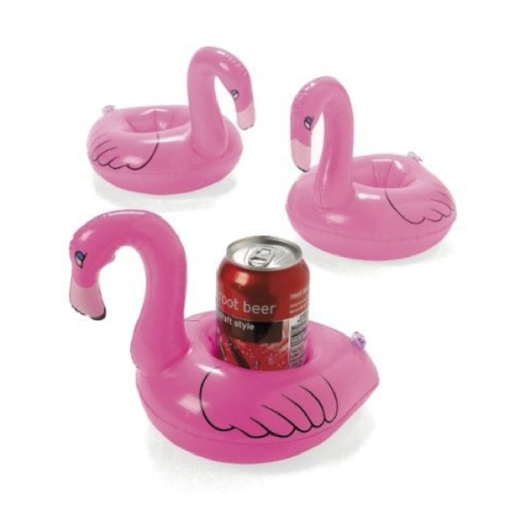 1pc Inflatable Flamingo Coasters Cute Drink Holder as Gifts for Kids & Adults - Image 3