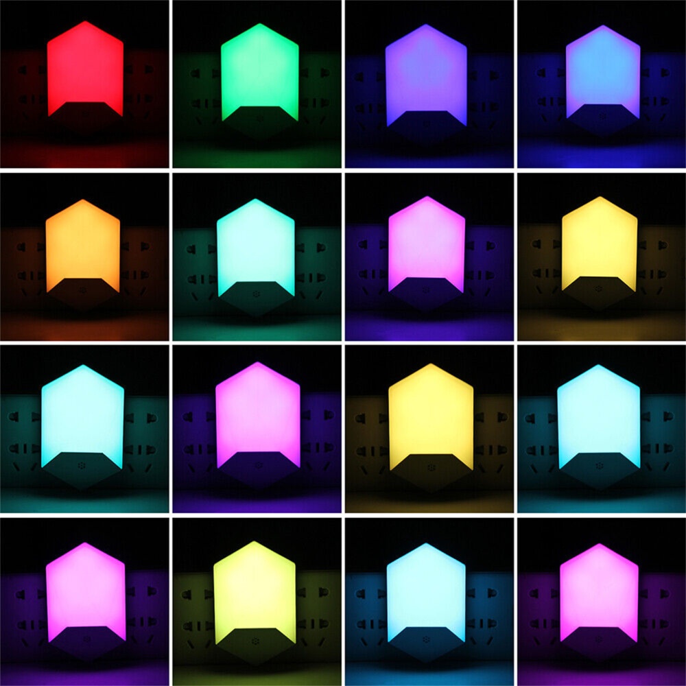 Rgb Led Night Light 16-color 4 Lighting Modes Smart Dimmable Remote Control Lights Atmosphere Lamp US plug - Image 2