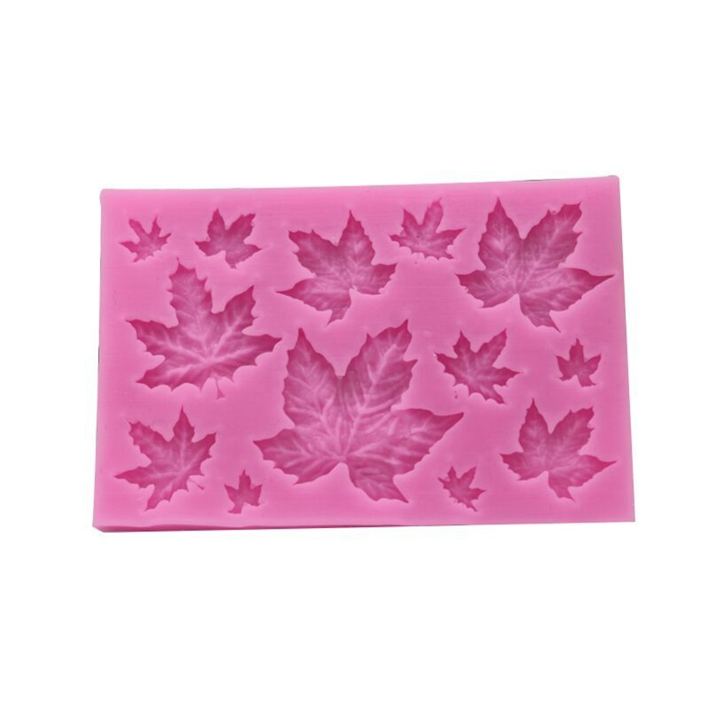 Silicone Leaf Shaped Fondant Cake Mold Kitchen Baking Decorating Moulds Modeling Tools Maple leaf